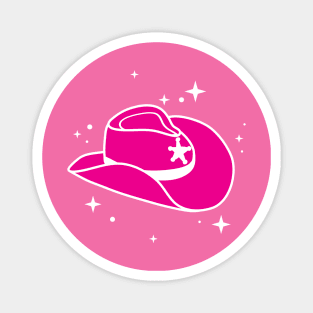 Hot Pink Cowboy Hat Cowgirl Aesthetic Magnet